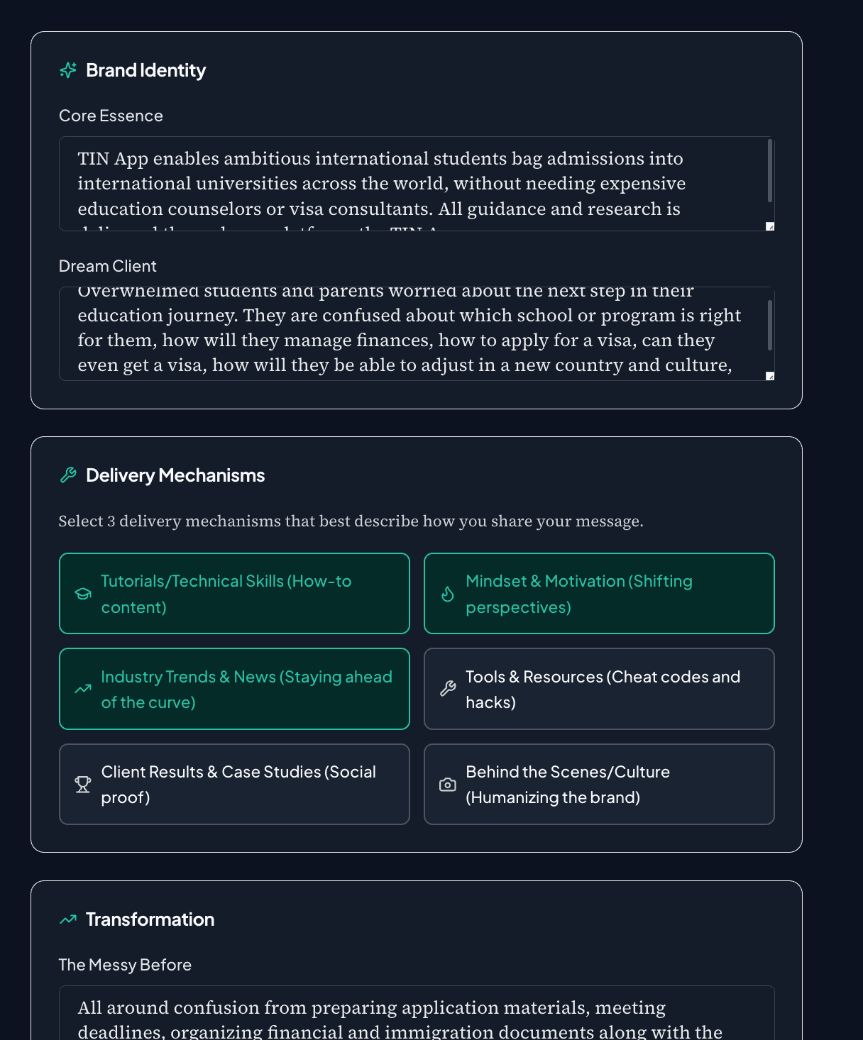 Brand DNA Summary