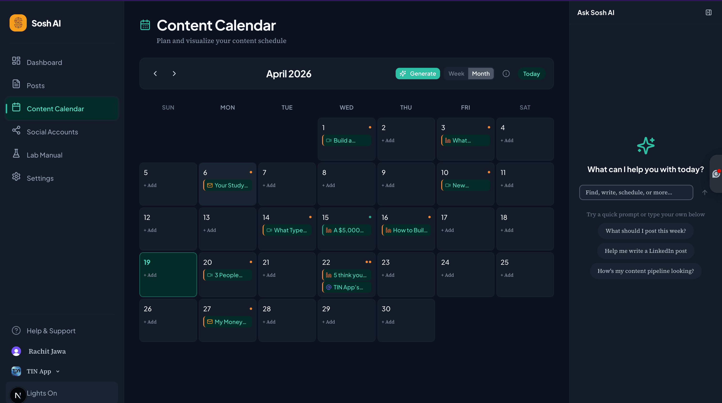 Content Calendar